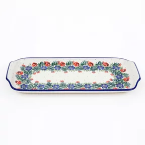 Tacka z uszkami 410 32/14,5 cm <br> 1535X Czerwony wianuszek